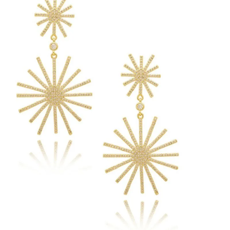 Μεγάλο σκουλαρίκι Micro Pave Dangle