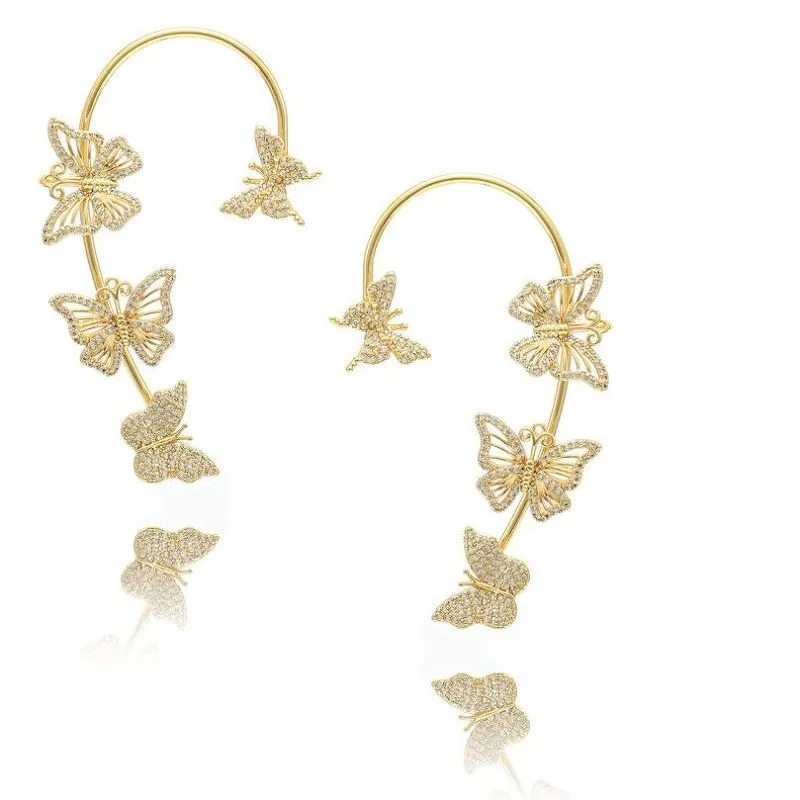 Σκουλαρίκι πεταλούδα Επιχρυσωμένο