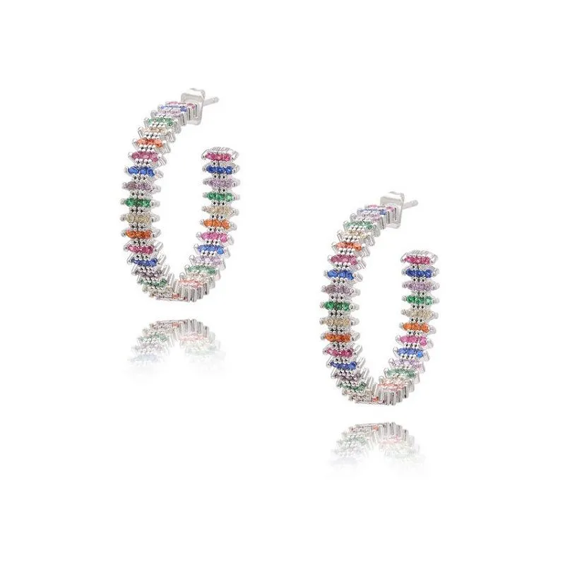 Πολύχρωμο σκουλαρίκι κρίκου για γυναίκες