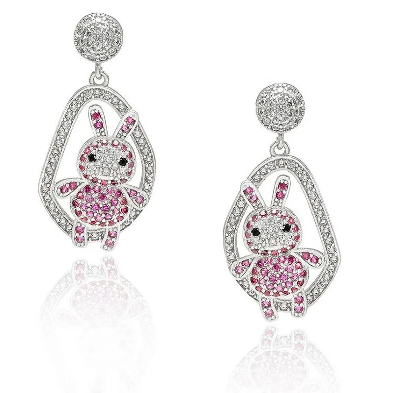 Χαριτωμένο σκουλαρίκι ζώου κουνελιού