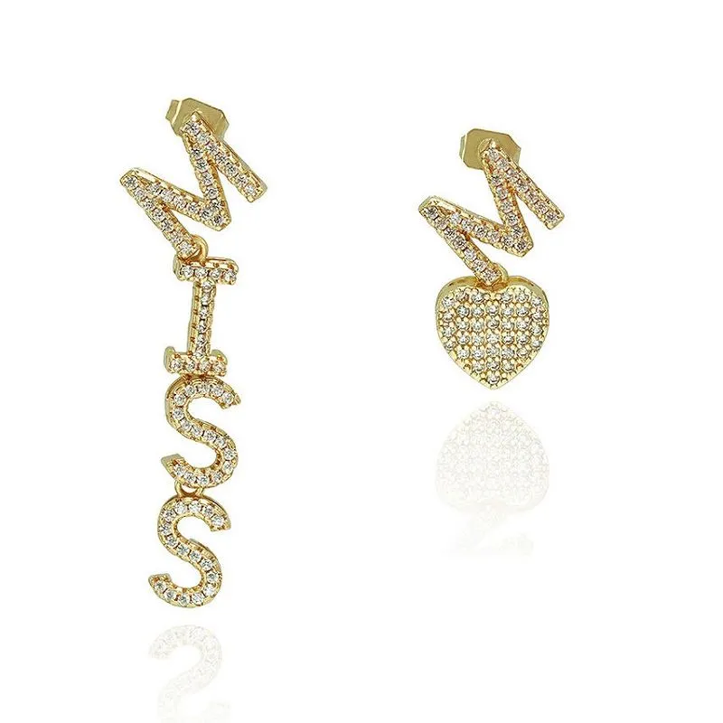 Diy Miss Letter Initial Earring