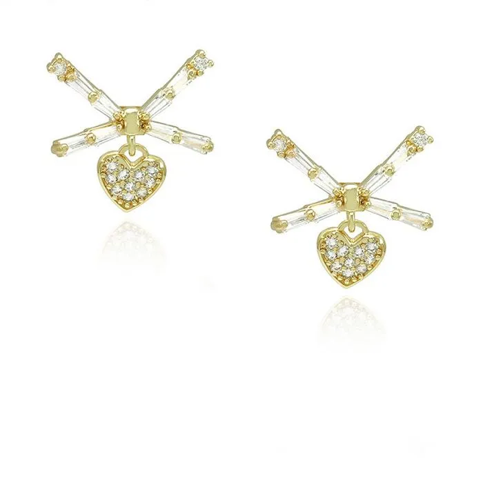 Γυναικείο σκουλαρίκι καρδιάς μικρού σχεδίου