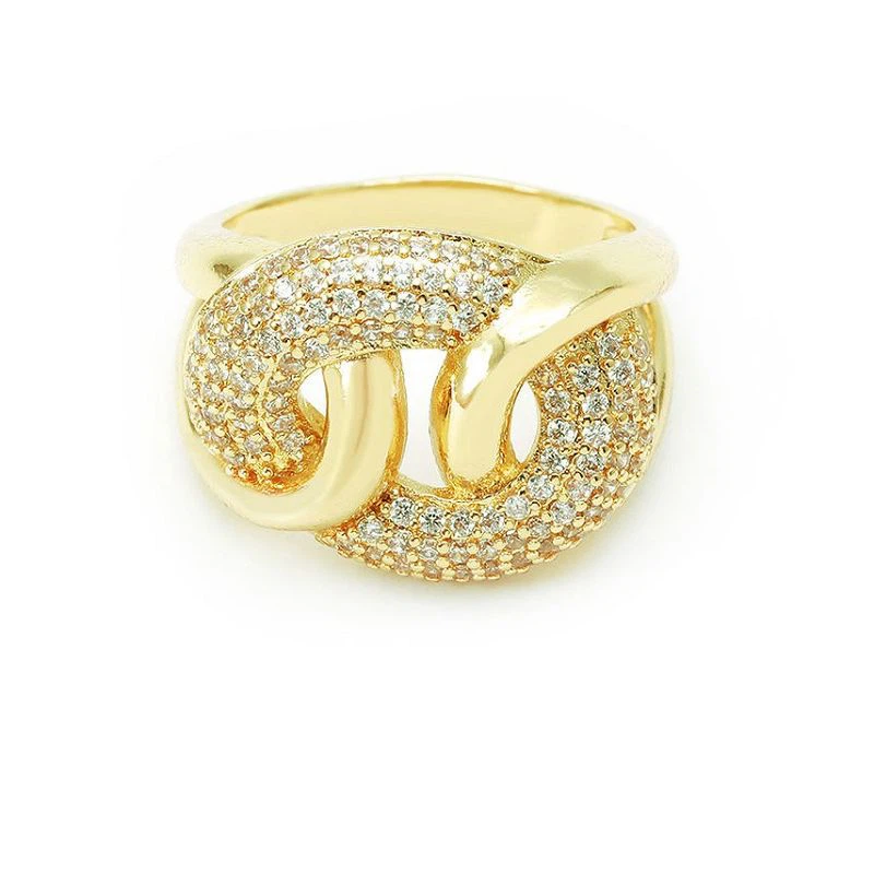 Pave Cz ασημένιο δαχτυλίδι για γυναίκες