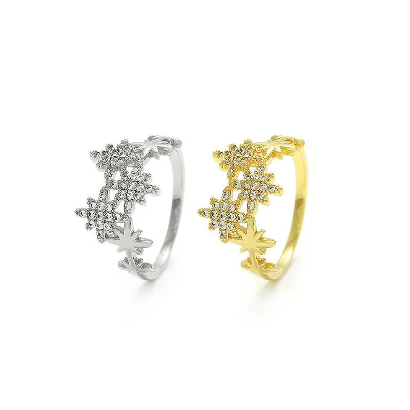 Γυναικείο δαχτυλίδι με σχέδιο νιφάδα χιονιού